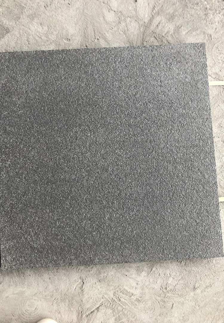Top Quality Granite Floor Tiles Dark Grey Cutting To Size 60x60 Granite Flamed Tile