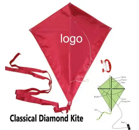 OEM/ODM LOGO Commercial Promotion Weifang kites for adults Drawing diamond custom kites Teaching Publicity kite
