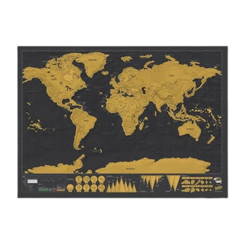 Индивидуальный роскошный персонализированный постер с изображением карты мира