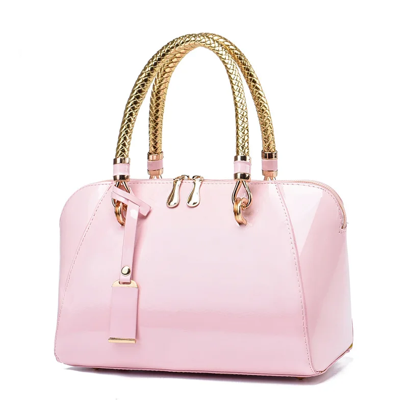 New arrival fashion women handbag large capacity ladies hand bag wholesale patent leather bags