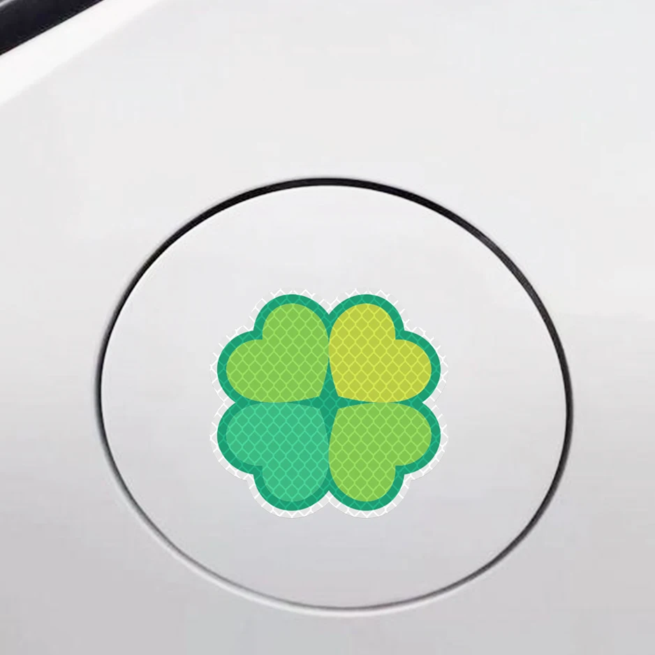 Lucky Clover Custom Reflective Car Sticker High Visibility Diamond grade reflective stickers  High Viscosity Reflective Film