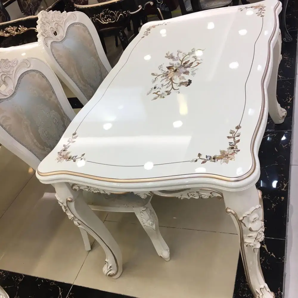 Luxury design dining table and chair set wooden restaurant furniture