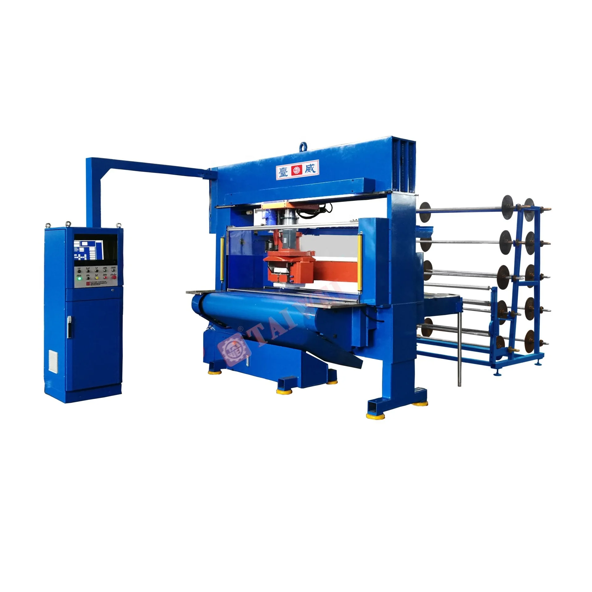 35 TONS  360 degree arbitrary CNC hydraulic cutting press with feed system for sport shoes