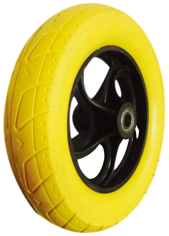 Solid PU Polyurethane Foam Puncture Proof Flat Free PU Wheels and Tires