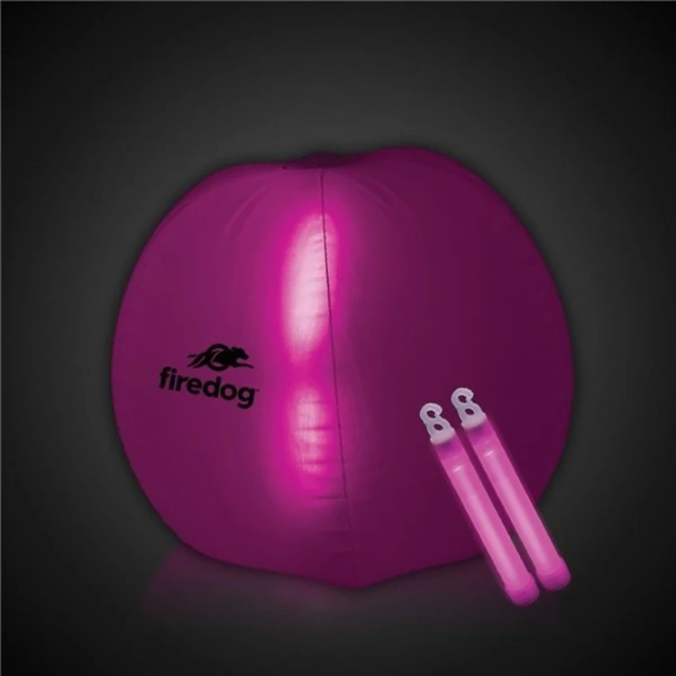 
24 Inch Inflatable Beach Ball with two 6 Inch Glow Sticks White 