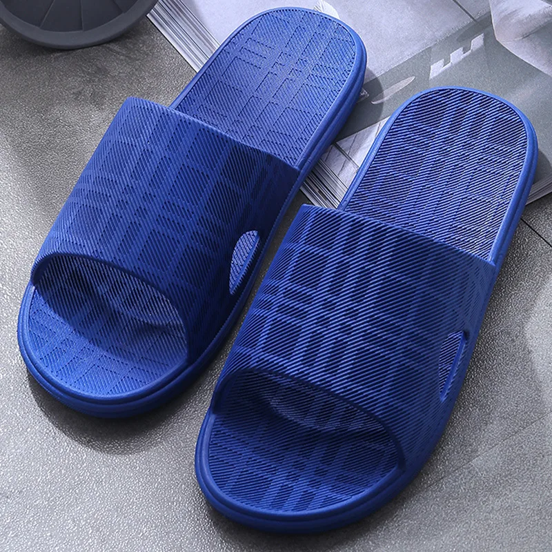 baiyi Wholesale bathroom slippers female hotel indoor non-slip soft bottom couple slippers
