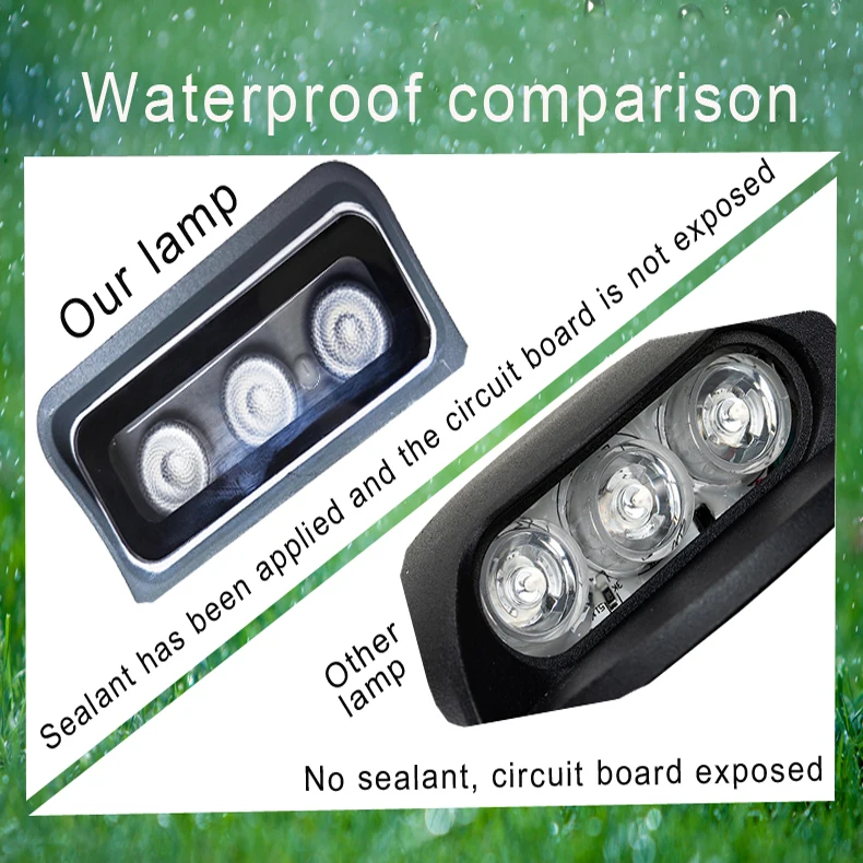Outdoor 3W LED Embedded Wall Lamps Waterproof Outside Night Footlight Bottom Box Stairway Balcony Garden Porch  Step lamp