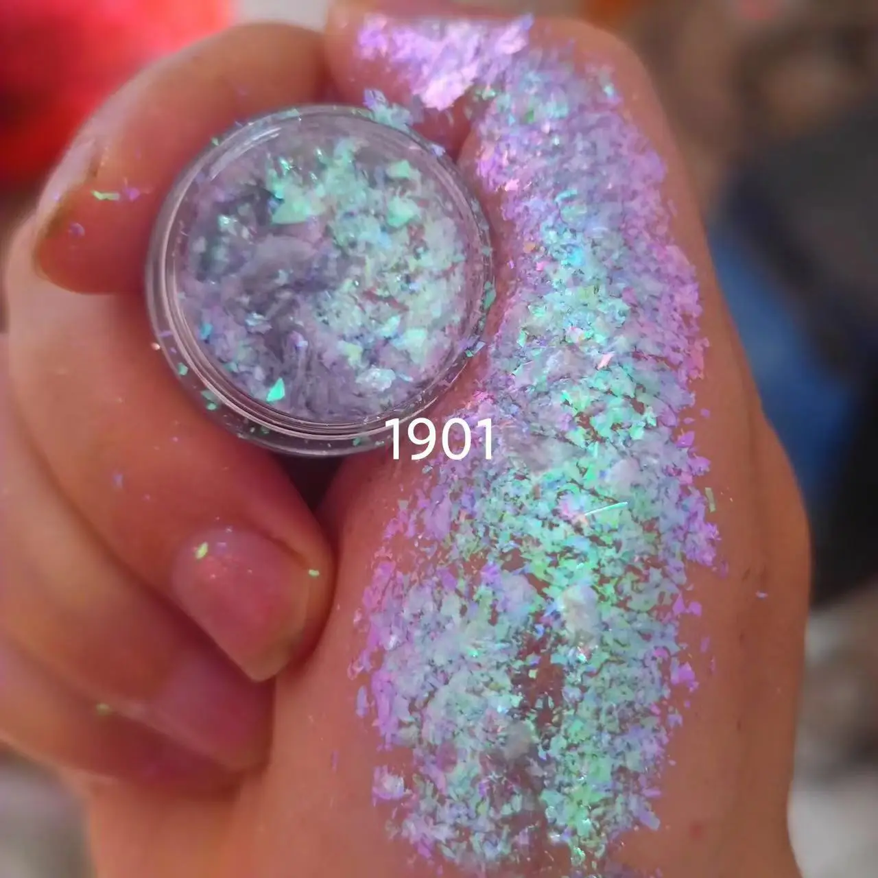 wholesale chameleon multichrome glitter lipstick multi chrome flakes eyeshadow iridescen