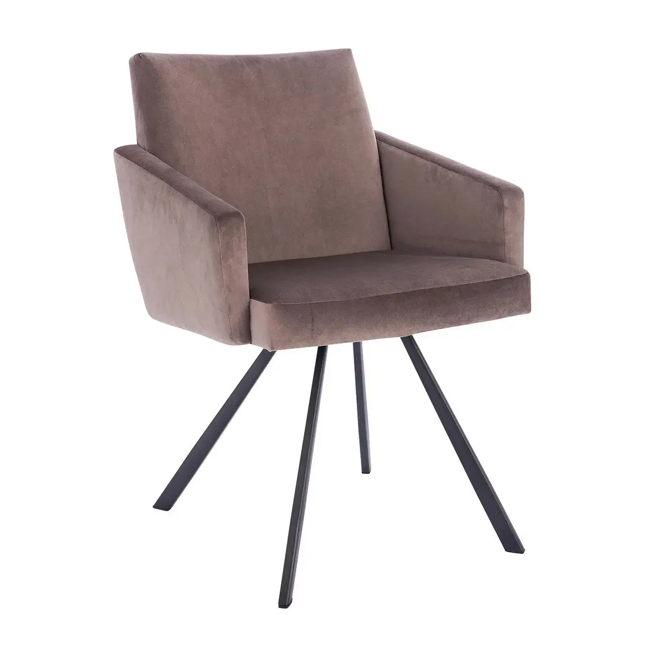 Manufacturer Supplier Modern Nordic Stylish Country Style Black Velvet Golden Legs Dining Chair