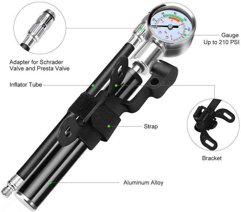 mini smart pocket holder foolerba electric digital small manual rechargable bike pump with dashboard presta valve schrader valve