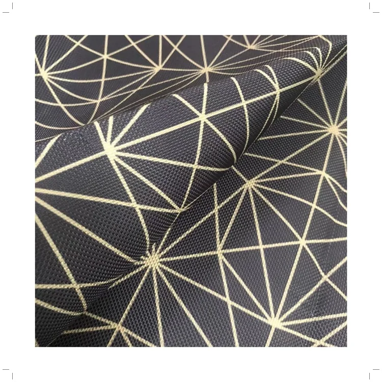 100% Polyester Geometrie Pattern 1050D*1050D FDY Oxford PU Coating Waterproof 1000mm Bag Fabric