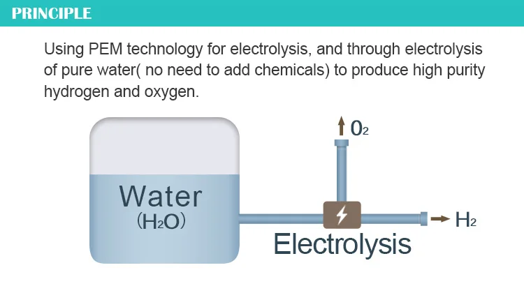SPE PEM Electrolysis Device water electrolyzer 66% Hydrogen 33% Oxygen machine for home use hydrogen oxygen generator