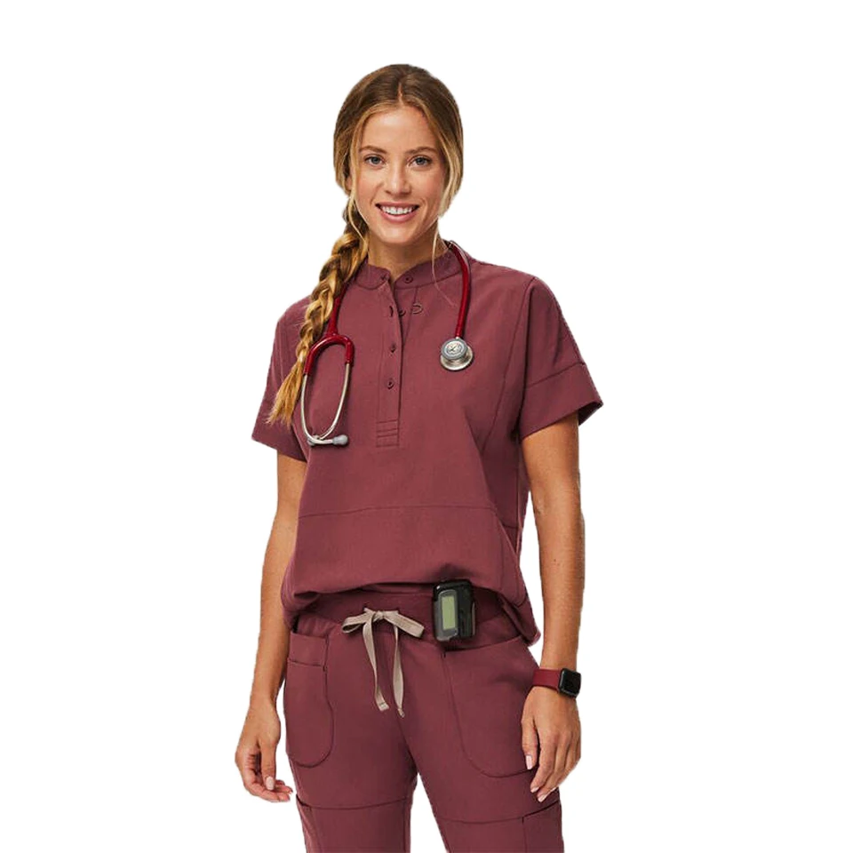 Factory Custom Athletic Nursing Scrubs Uniforms Sets Joggers Spandex Medical Hospital Scrubs Uniforms