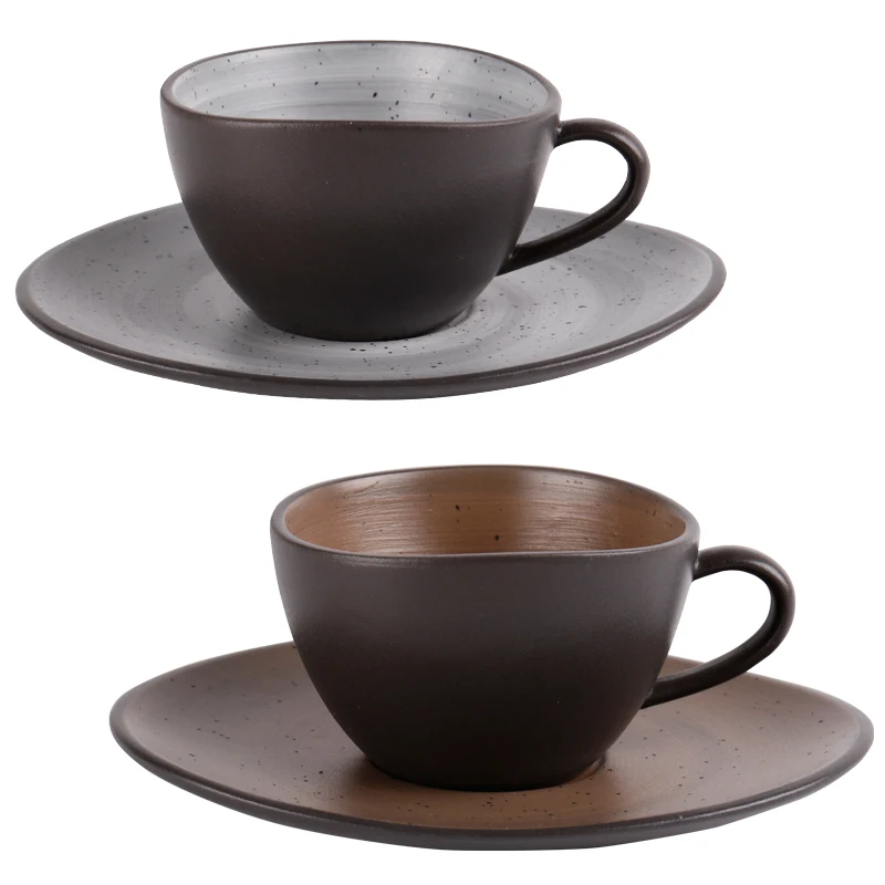 Casual ceramic coffee set&200ML Terracotta cappuccino cup and sauce