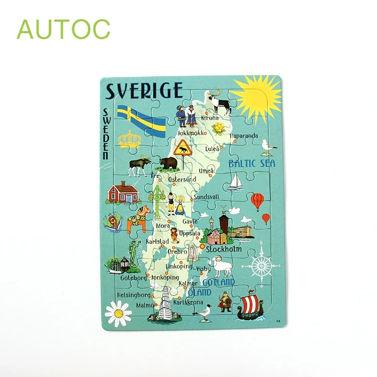 Карта серии простые плоские образовательные головоломки для