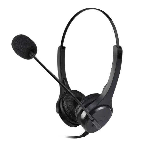 
Binaural call center usb headset with noise cancelling microphone 