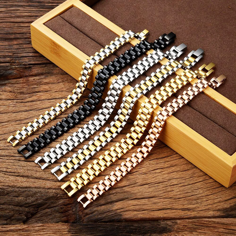 BMZ Custom hot sell Stainless 8/10/12/15mm classic unisex wrap bracelet