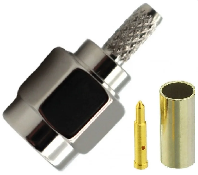 RF коаксиальный разъем SMA Прямой штекер обжимной sma антенна sma инвертор для LMR200 LMR195 RG142 RG400 RG58 Кабельный разъем