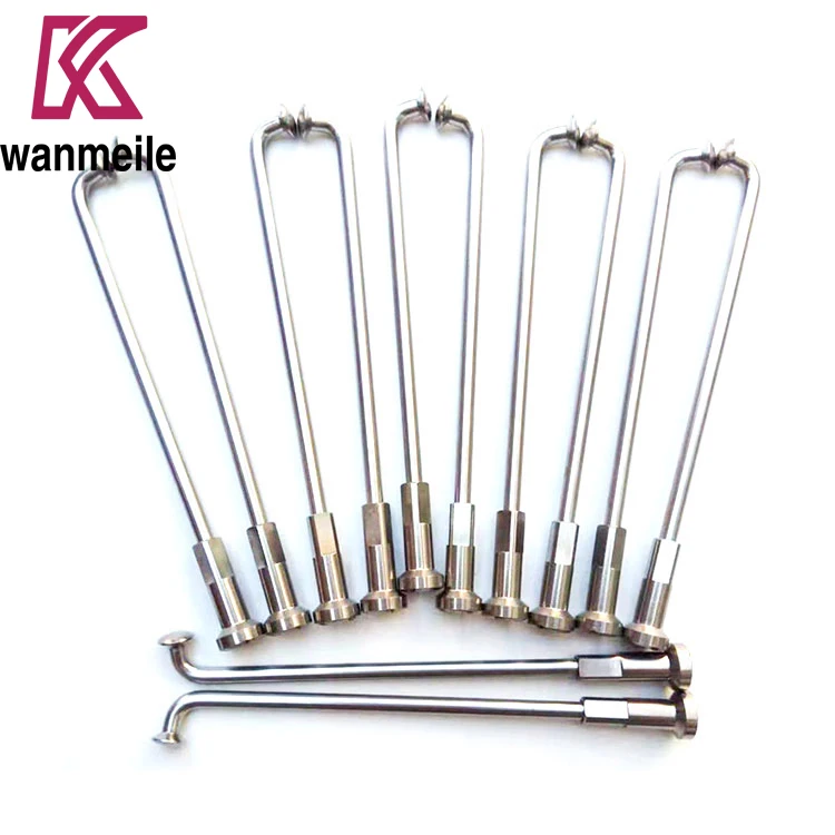 
China factory wholesale black chrome UCP bicycle parts titanium spoke 