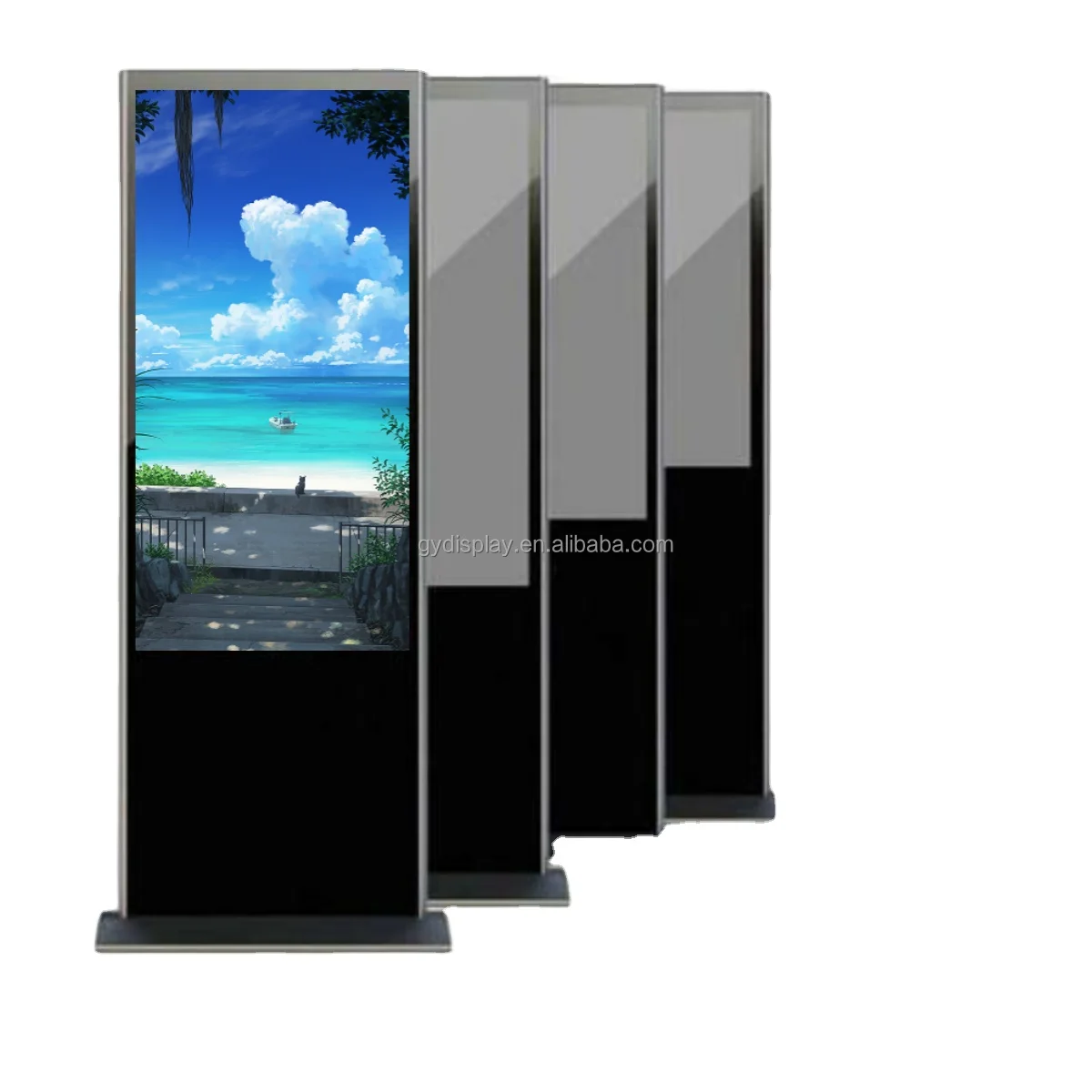 65 дюймов сенсорный экран киоск ультра-тонкий вертикальный сетевой ЖК-рекламный аппарат 4K цифровые вывески и дисплеи