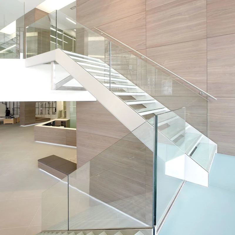 Прямая продажа с фабрики, роскошные стеклянные перила, лестничные перила, поручни для внутренней лестницы