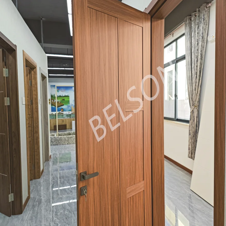 Factory Wholesale Popular WPC Door Bedroom Interior Wood Door For Houses Interior Wooden Doors