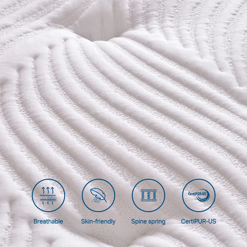 
AIDI King Queen Size Matelas Natural Latex Pocket Coil Spring Round Top Bed Mattres High Density Memory Foam Mattresses In A Box 