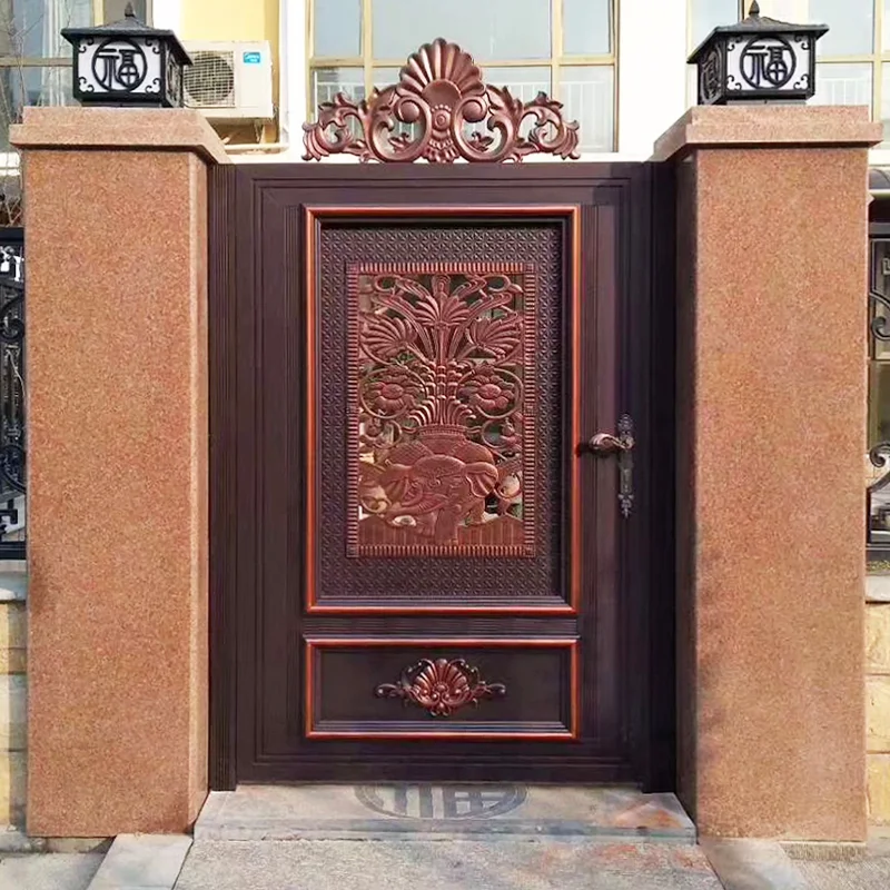 Chinese-Style Aluminum Pedestrian Gate Villa Driveway Home Entry Front Garden Decoration Sliding Hotels Made Stainless Steel