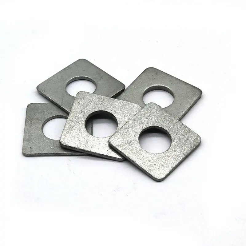 Factory Customized DIN436 Galvanized Steel Flat Washers with Zinc Finish Square Washers