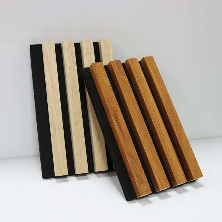 Oak Acoustic Panel Wall Soundproofing  Slat Wooden Fiber Acoustic Panels