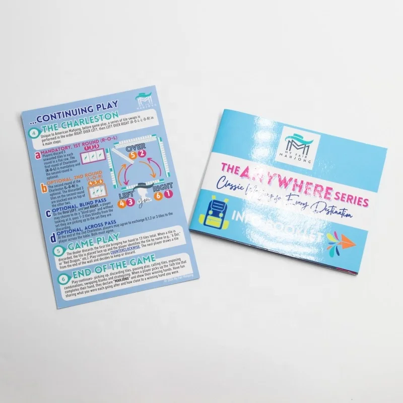 High Quality Printing Brochure Menu Printing Full Color Leaflets Double Coated Paper Brochure for Packaging