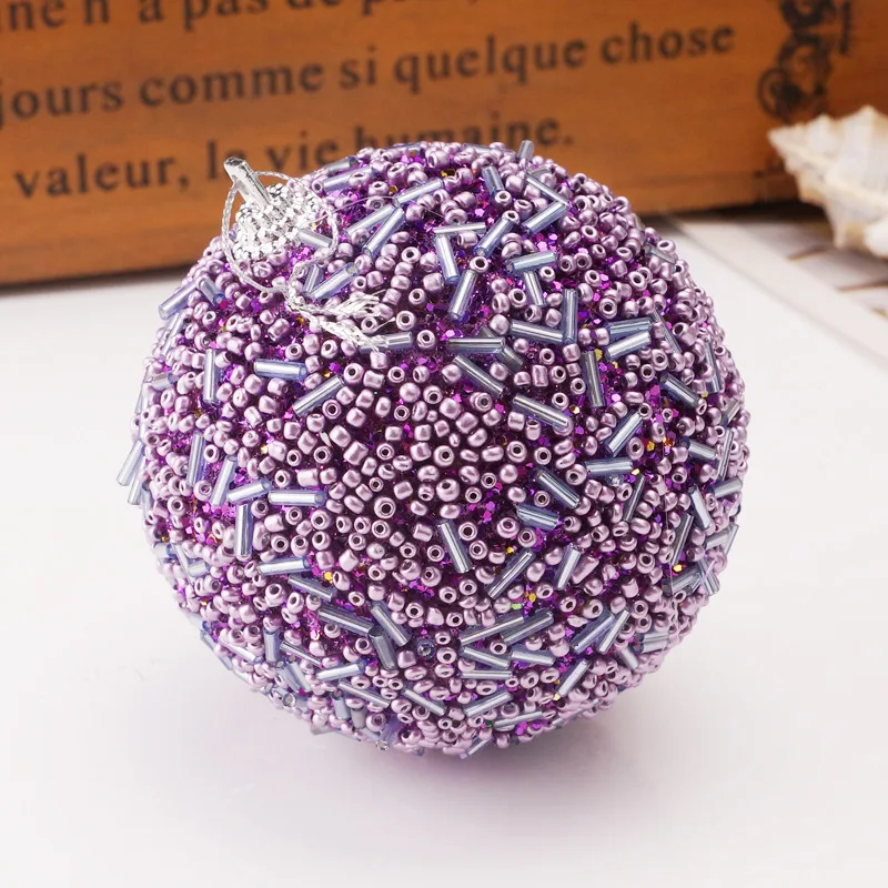 8CM foam Christmas ball  Santa party decoration color coated balls unique designed plastic baubles wholesale OEM DIY suppliers