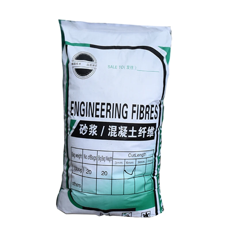 Инженерное 100% полипропиленовое бетонное штапельное волокно 3-12