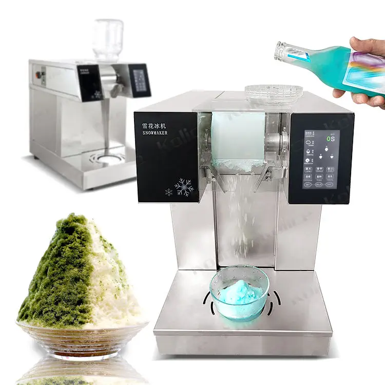 2023 Auto Professional Ice Snow Flake Machine  Milk Tea Commercial Equipment Korean Small Bingsu Machine  For Sale