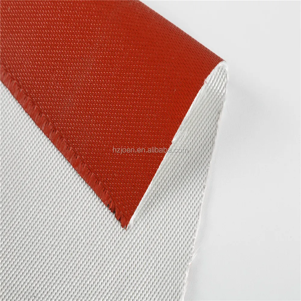 
1000C fireproof e-glass silicone rubber coated 600 gm high silica fiberglass cloth 
