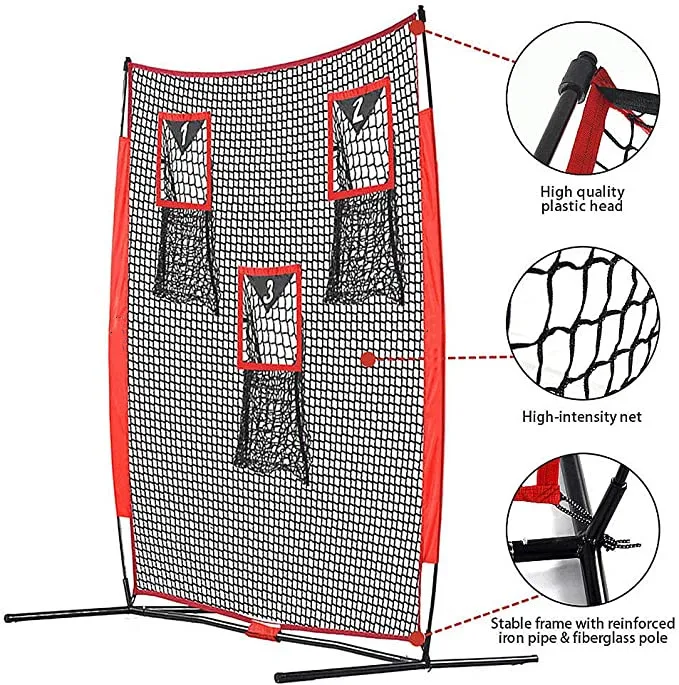 Hot Sale 6x6FT Football Net for Throwing Backyard Outdoors with 3 Targets Football Net