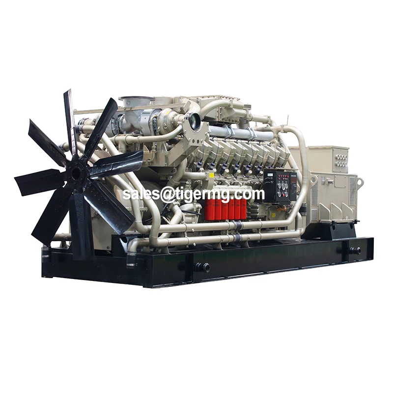 CE approved global warranty one-stop factory biogas generator 7000 kw 7 sets 1mw in parallel