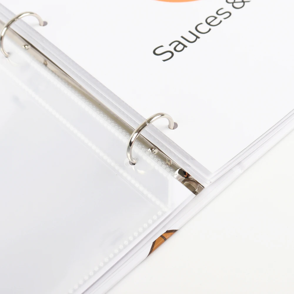 Custom A4 Blank Recipe Book PP Inner Page Replaceable Records Recipe Books For Own Recipes