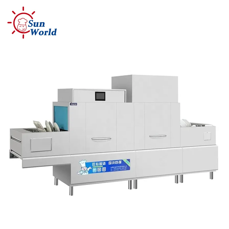 Fully automatic dish washing kitchen appliances hotel school restaurant commercial dishwasher machine