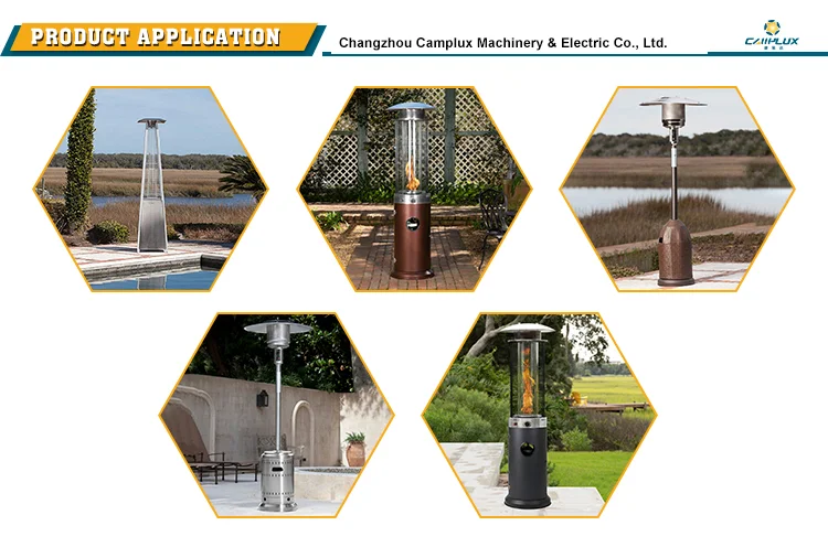 Garden Stainless Steel Modern Style Outdoor Stocked Umbrella Gas Patio Heater