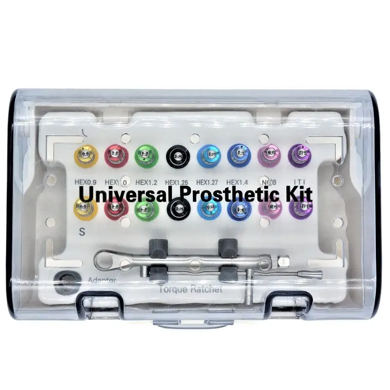 Dental Equipment Surgical Universal Toolbox Manual Tools Kit Dental Implant Torque Wrench With 16 Screw Drivers