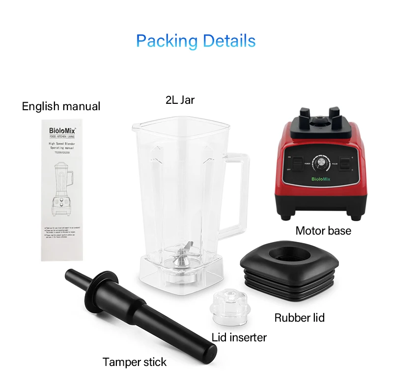 Customize Nutrimax BPA Free Heavy Duty Commercial Grade Blender Mixer Juicer High Power Food Processor For Ice Smoothie Fruits