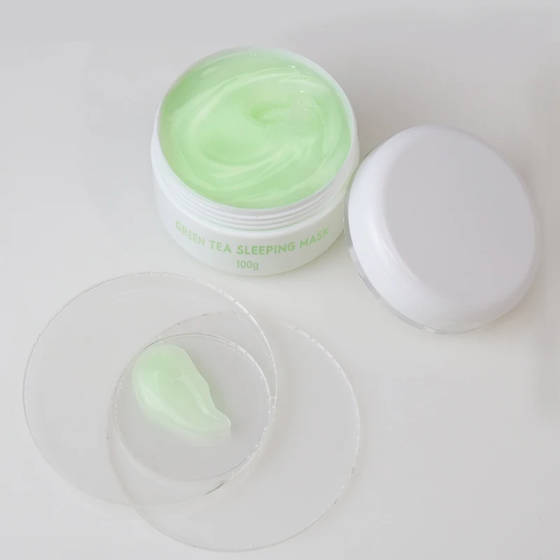 Green Tea Anti Aging Mask Organic Skincare Collagen Hydro Jelly Powder Green tea Facial jelly gel Mask
