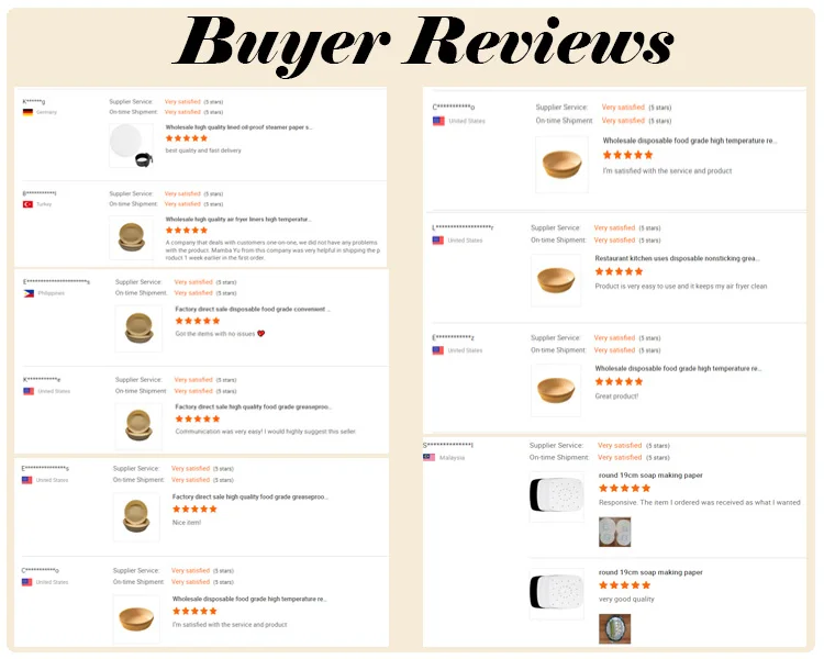 Wholesale Non-Stick Round Square Airfryer Baking Paper Kitchen Parchment Oilproof Disposable Silicone Air Fryer Paper Liner