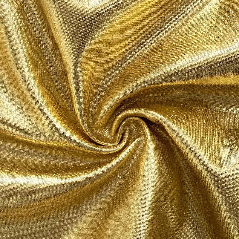 2023 Custom Swimwear with Metal Logo Shiny Sexy Glitter Silver Gold String Bikini Set Metallic Swimsuit