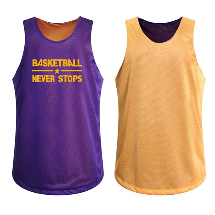 Customized Men Sublimated Sleeveless Basketball Reversible Jersey