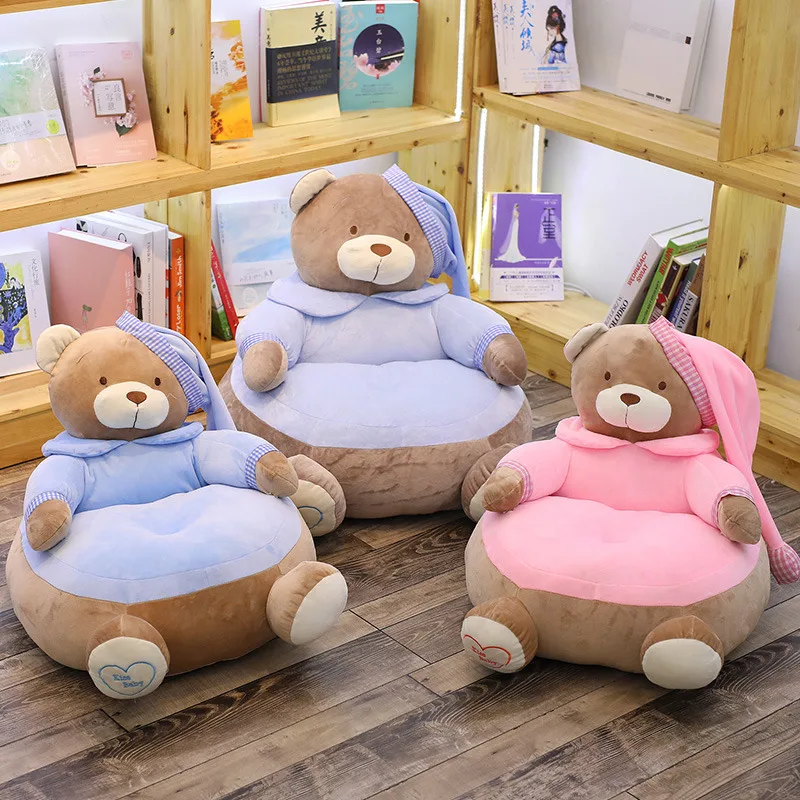 
Children PP Cotton Plush Cartoon Sofa Animal Bear Chairs Seat Soft Toy Stuffed Bear Sofa Chair 