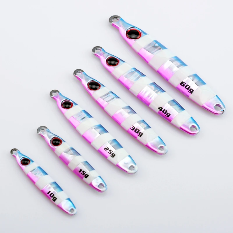 FUNADAIKO New Tungsten  jigging  lure slow jig 10g 15g 25g 30g 40g 60g lead fishing baits luminous fishing lures hard jig lure