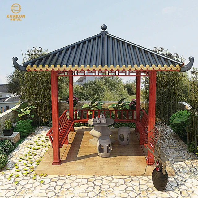 The factory produces outdoor waterproof aluminum gazebo with wedding garden gazebo