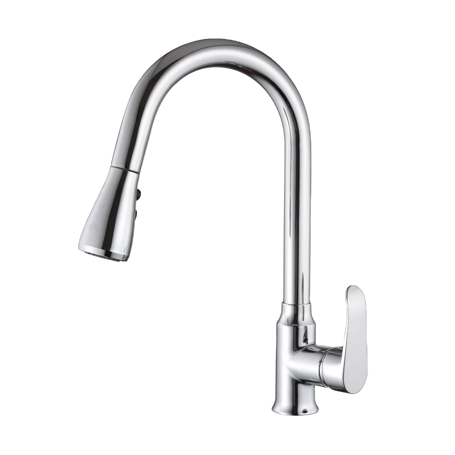 YIDA Classic Single Handle Stainless Steel Kitchen Faucet with Ceramic Valve Core Pull Down Sprayer Hot Cold Water Mixer